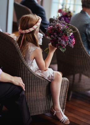 photo by Shawnee Custalow Photography (niece holding the bride's bouquet)