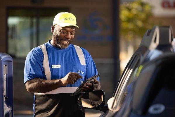 Don't have time to get your car washed? Come on in and relax. We got this!