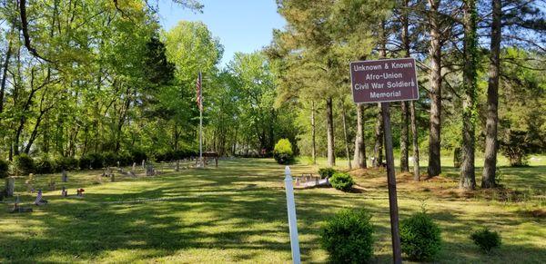 View from the street - Unknown & Known African American Union Civil War Soldiers Memorial