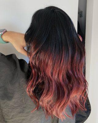 Black to Red Ombré