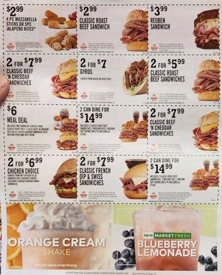 Great coupons make these great deals!  Love the Greek Gyros and Reubens