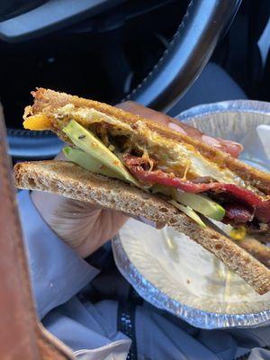 Williamsburg Sandwich - Beef Bacon, Fried Egg, Avocado, cheese, Everything Bagel Seasoning ... Awesomeness