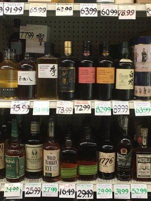 Nice assortments of Japanese whiskey available