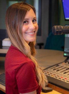 Katie Fitzpatrick in the NewsTalkSTL studio.