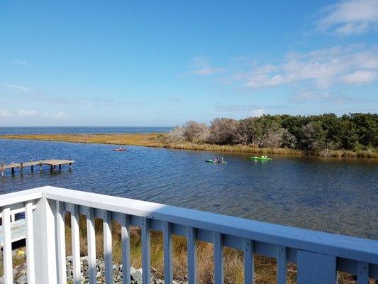 Waterfront cottage view of Pamlico Sound from Casey's Creek