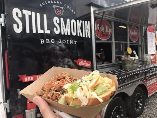 Pulled pork with slaw and a good bun