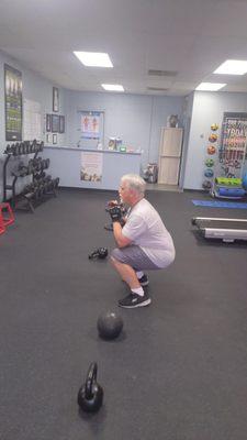 Private personal training workout with a personal trainer in NE Mesa, Arizona.