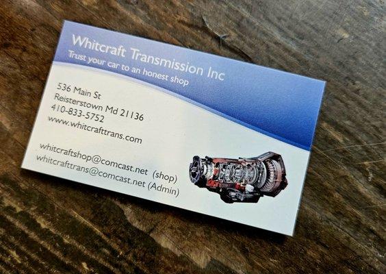 Whitcraft Transmission