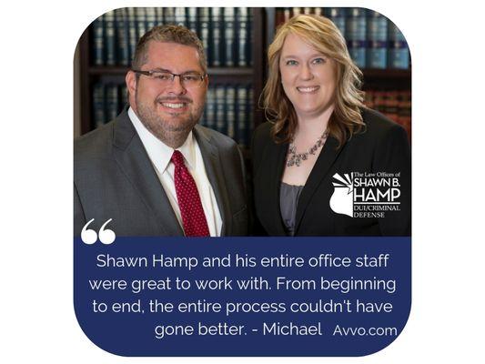 Attorneys Shawn Hamp and Virginia Crews