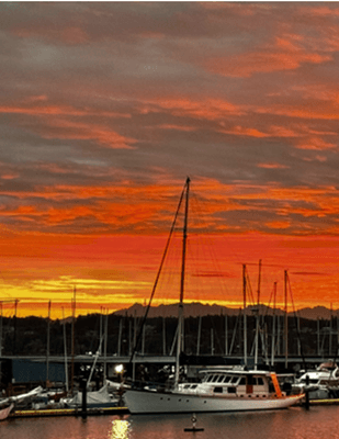 OHYC Clubhouse view, Sunset