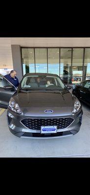 Jerry helping my mom with her new car!