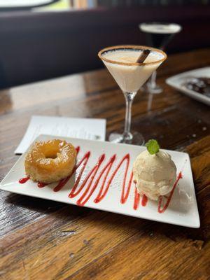 Upside down pineapple cake & cinnamon toast crunch martini