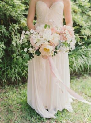 Peony Bridal Bouquet. photo by n.barrett photography