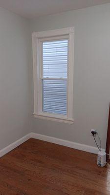 Full window replacement and blinds installation.