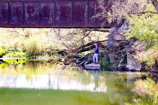 Our Train Trestle Fishing/Swimming Hole is Classic Americana at its best!