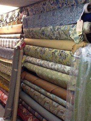 Stock fabrics and vinyls