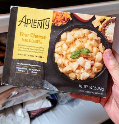 Aplenty Four Cheese Mac and Cheese (I think that Amazon Fresh has discontinued this product. My last stash!)