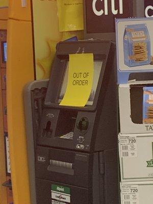 Out of order?!!! Are you sure it's out of order or you don't want your customers to use it so you have to put a sign???