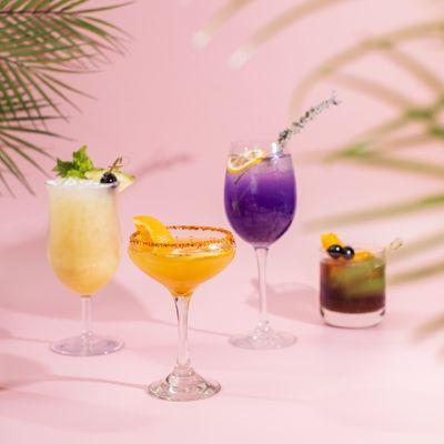 Lineup of Summer cocktails