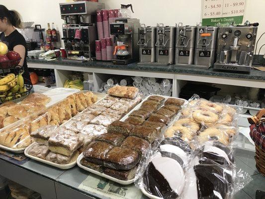 Pastry assortment at the counter