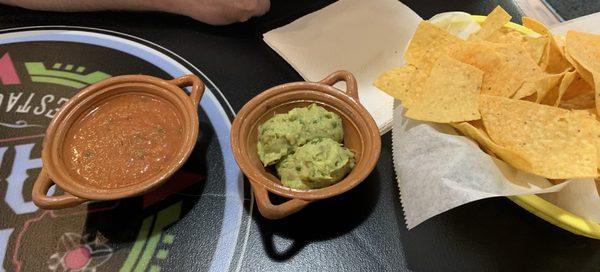 Salsa and guacamole