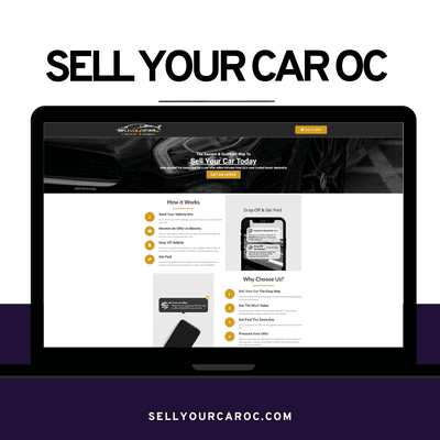 Take a look at this custom website and mobile web application we created for a local car buying service.