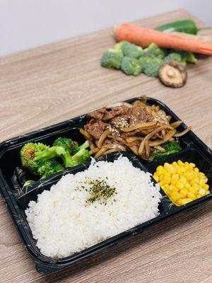 Terriyaki beef rice bowl