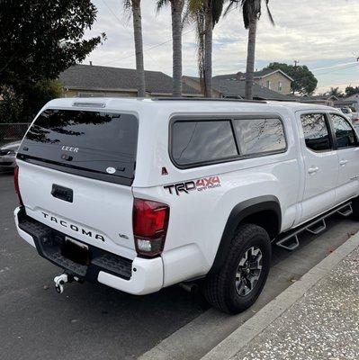 2019 Tacoma long bed. Leer 100XR.