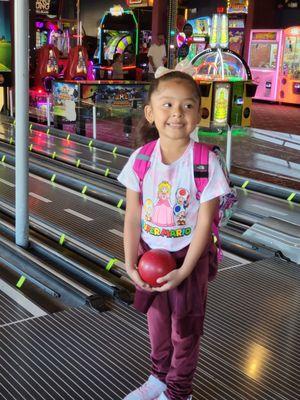 My baby 1st time bowling