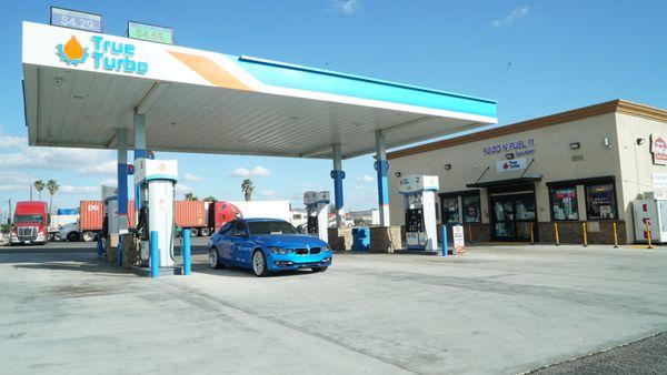 True Turbo Top Tier Gasoline and Diesel Station with Hot Pizza and Fried Chicken Place to Go.