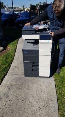 Sold another Konica Bizhub copier to a customer in Costa Mesa, CA.