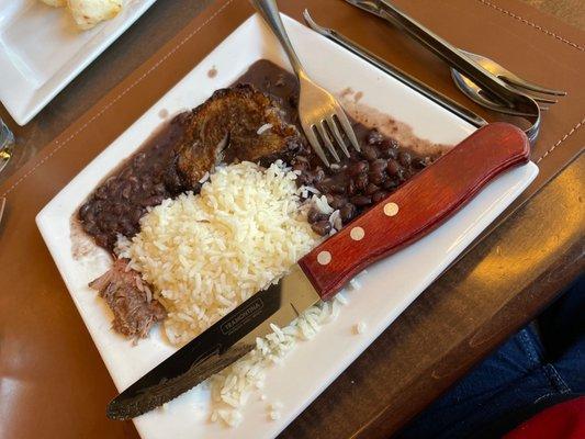 Rice beans and picaña