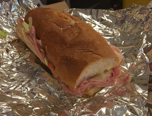 Ham and cheese sub. Pretty good!