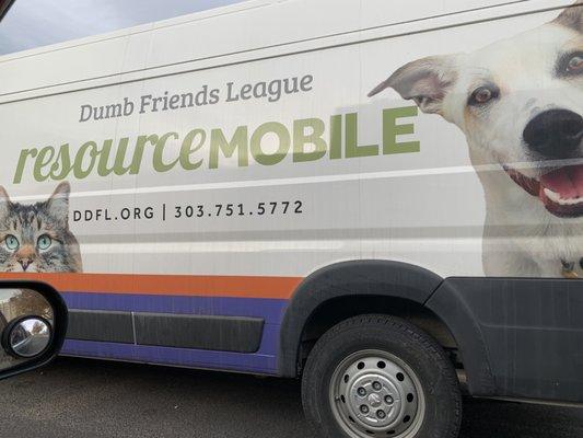 DDFL van outside.