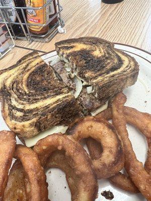 Patty Melt and Onion Ring