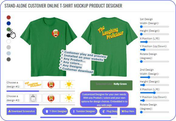 product t-shirt online mockup designer