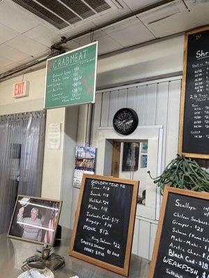 The inside store counter