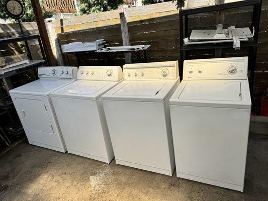 Top Load Washers $299
Gas Dryers $279