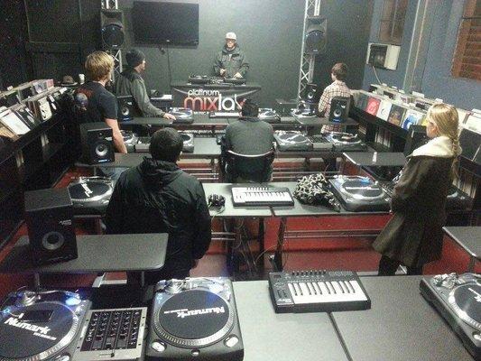 DJ Wicked teaching a new class