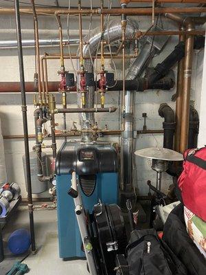 Hydronic boiler gas fired