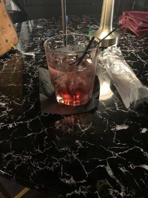 Tito's with a splash of cranberry