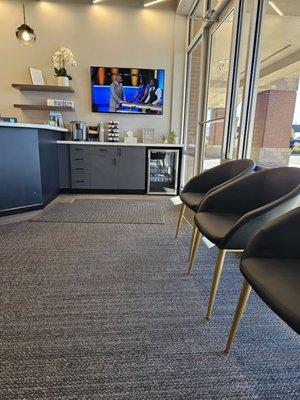 Reception area with refreshments