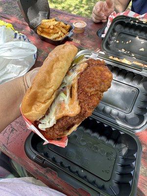 Spicy chicken sandwich