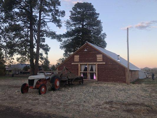 The red barn where the shows happen!