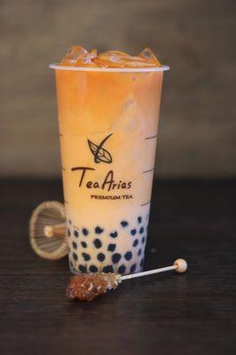 Thai tea with boba