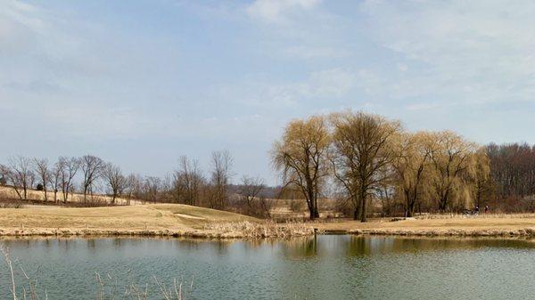 Early Spring with nice weather on the course.