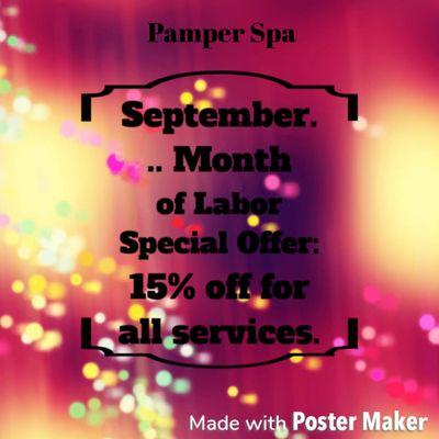 September special discount to all of our customer as we want to say thank to you for your support!