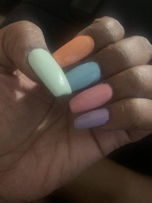 Colorful summer nails