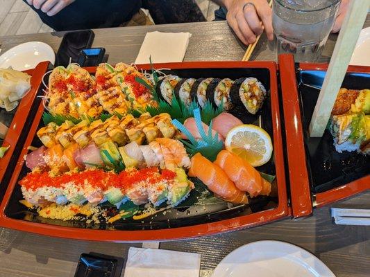 Assorted rolls and Sushi