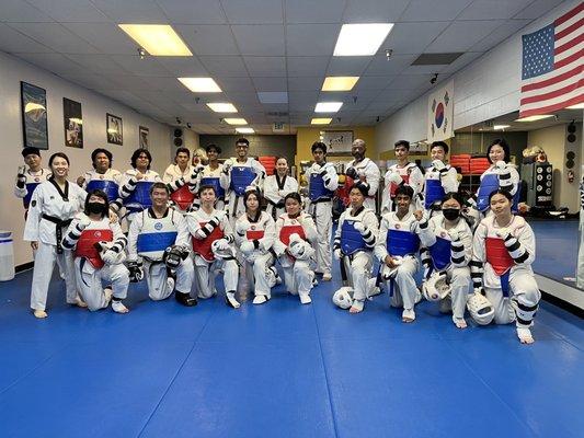 Kyorugi (sparring) class with Olympic medalist/Olympic Referee/USA National Team Member Grand Master Elva Adams